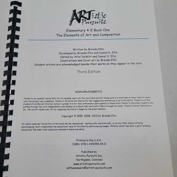 Artistic Pursuits Elementary 4-5 Book One The Elements of Art & Composition - Picture 6 of 10